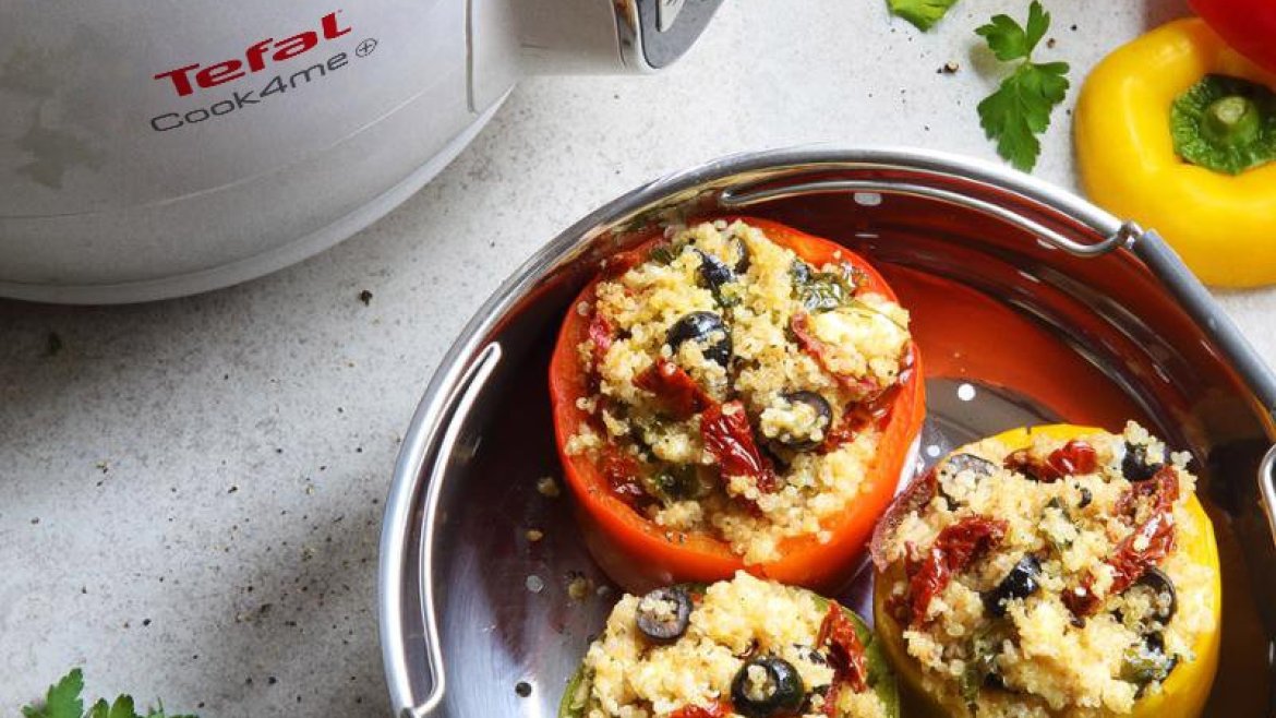 Plněné papriky quinoou – recept pro Cook4me+